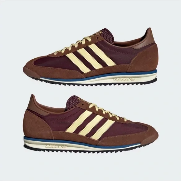 Adidas Women’s SL72 OG Maroon and Brown Sneakers - Picture 1 of 16